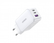 Nexode 65W 3-Port PD GaN Fast Wall Charger - Valkoinen Verkkovirtalaturit