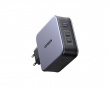 Nexode 140W USB-C PD GaN - 3-Port Wall Charger + USB-C Cable 1.5m - Musta Verkkovirtalaturit