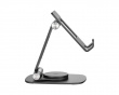 Foldable Aluminum Table and Phone Stand - Musta kuuloketeline