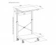 Height Adjustable Rolling Desk - Black