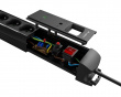 Power Strip with Surge Protector, Jatkojohtoja 5-osainen - 5m - Musta