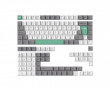 PBT Keycap set ISO German - Gray White Mint