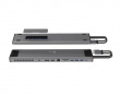 Dual-Monitor USB-C Telakointiasema M.2 nvme with 9 portilla - Harmaa