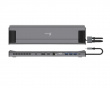 Dual-Monitor USB-C Telakointiasema M.2 nvme with 9 portilla - Harmaa