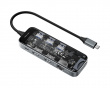 Transparent USB Telakointiasema - 10 portilla