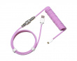 Coiled Cable USB-C > USB-A 1.5m - Aviator - Candy Magenta