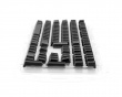 Black Double-Shot PBT Keycap Set - ISO - Musta