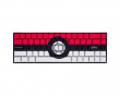 Pokémon Base 65 Hotswap-Pelinäppäimistö - ANSI - Poké Ball [White Flame]