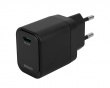 20W USB-C Seinälaturi - Musta
