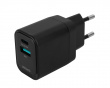 USB-C & USB-A Seinälaturi - Musta