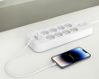 Pistorasia ylijännitesuojalla - 8 porttia - USB-C PD