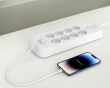 Pistorasia ylijännitesuojalla - 8 porttia - Dual USB-C PD