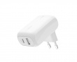 Boost Charge 42W USB-C & USB-A Seinälaturi - Valkoinen