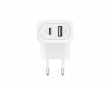 Boost Charge 42W USB-C & USB-A Seinälaturi - Valkoinen