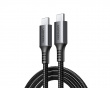 Pikalataus USB-C to USB-C PD Kaapeli 1m - Musta/Harmaa