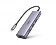 Monitoiminen USB-C-sovitin Ethernet-liitännällä