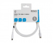 USB-C Latauskaapeli 60W Silikoni - Valkoinen - 1,5m