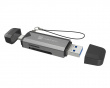 Scarab 3 Kortinlukija SD/MICRO SD USB 3.1 (USB-A & USB-C) - Musta