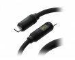 USB-C 4.0 LED-näyttö 8K 240W Kaapeli – 1M – Musta