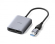 USB 3.0 tai USB-C kahden HDMI-sovitin