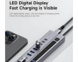 9-Port USB-C Hub 10Gbps LED-display
