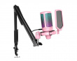 Microphone Bundle A6T AMPLIGAME USB Gaming Mikrofoni RGB - Pinkki