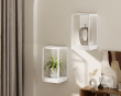 Seinäasennettava kukkateline LED-valolla