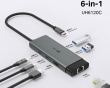 UH6120C USB Type-C 6-porttinen hubi