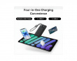 EnerFill FC11 Digitaalinen Näyttö Power Bank, jossa Kaksikaapeli 22.5W 10000mAh - Cosmic Black