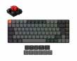 K3v3 Low Profile QMK Langaton Näppäimistö [Gateron Red] - Vaaleanharmaa