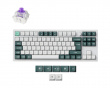 Q3 HE 80% Knob QMK Langaton Näppäimistö [Gateron Purple Magnetic] - Shell White