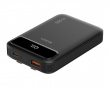 10 000 mAh varavirtalähde, kaksi USB-C-kaapelia - Musta