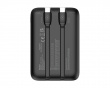 10 000 mAh varavirtalähde, kaksi USB-C-kaapelia - Musta