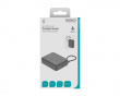 10 000 mAh Power bank , integroitu kangaspäällysteinen kaapeli - Musta