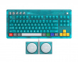 Retro Mechanical Keyboard - Langaton Näppäimistö ANSI - Clear Blue