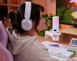 VOXARA USB-pelikondensaattorimikrofoni RGB - Valkoinen