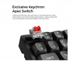 K2 Ultra 75% 8K Langaton Näppäimistö - Musta [Keychron Apex Red]
