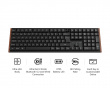 K5 Ultra Low-Profile 100% 8K Langaton Näppäimistö - Wood Black [Keychron Milk POM Red]