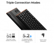 K5 Ultra Low-Profile 100% 8K Langaton Näppäimistö - Wood Black [Keychron Milk POM Brown]