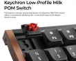 K5 Ultra Low-Profile 100% 8K Langaton Näppäimistö - Wood Black [Keychron Milk POM Brown]