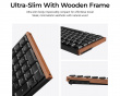 K5 Ultra Low-Profile 100% 8K Langaton Näppäimistö - Wood Black [Keychron Milk POM Brown]