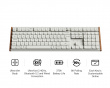 K5 Ultra Low-Profile 100% 8K Langaton Näppäimistö - Wood White [Keychron Milk POM Red]