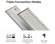 K5 Ultra Low-Profile 100% 8K Langaton Näppäimistö - Wood White [Keychron Milk POM Red]