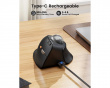 EM05 NL Pystysuuntainen langaton trackball-hiiri - Musta/Sininen