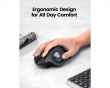 EM01 NL Langaton Ergonominen Trackball-hiiri - musta