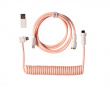 Coiled Aviator Kaapeli Angled 8K - Vaaleanpunainen