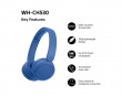 WH-CH530 langattomat on-ear-kuulokkeet - Cobalt