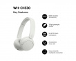 WH-CH530 Wireless Headphones On-Ear - White