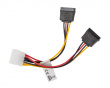 Molex (Uros) -> 2X SATA (Naaros) Kaapeli 15cm