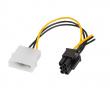 HDD Molex (Uros/Naaros) 3 Pin -> BTX 6 Pin PSU Kaapeli 15cm